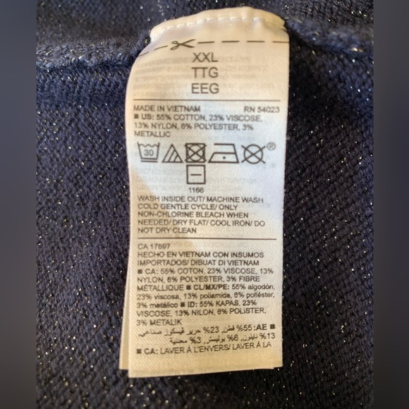 Midnight Blue Sparkly Sweater Size XXL - Picture 5 of 8